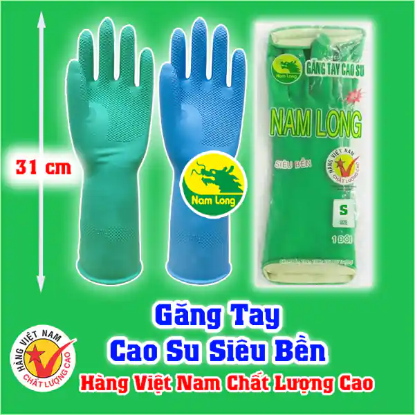 Găng Tay Cao Su Siêu Bền Nam Long Size S Găng Tay Cao Su Siêu Bền Nam Long Size S