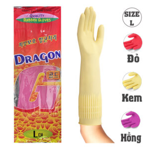 găng tay cao su dragon size l | dài 40cm